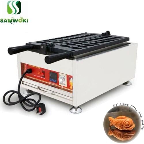 Electric fish shape waffle maker machine yaiyaki making machine waffle cake baking oven cartoon fish waffle baker cone