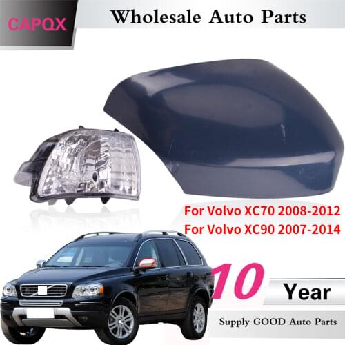 CAPQX For Volvo XC70 2008-2012 For XC90 07-14 Outside Rearview mirror Cover rear view mirror cap shell & turn indicator light