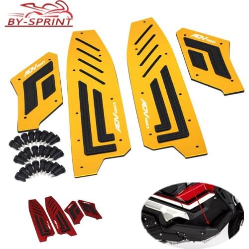 Laser "ADV 150" Logo Motorcycle Modified Accessories For HONDA ADV150 adv150 2017-2020 Aluminum Front Rear Footrest Step Footpad