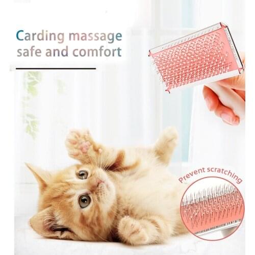 Japan Petio Pet Dog Cat Massage Comb Hard Needle Comb Rubber Head Massage To Remove Floating Hair And Open Knots Beauty Comb