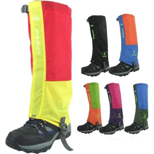 Sandproof Waterproof Outdoor Black Cycling Shoe Covers Long Camping Hiking Snow Gaiters Boots Leg Sleeve DBO