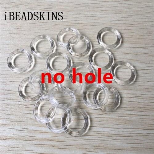 New arrival! 23mm 500pcs/lot clear Acrylic faceted ring shape beads for jewelry necklace making#5225
