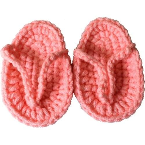 New Born Photography Props Hand Crochet Baby Slippers Baby Photo Props Shoes Newborn Fotografia Baby Photography Accessories