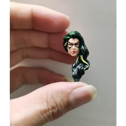 Painted 1/18 Scale The Sex Long Hair Cat Girl Head Sculpt Fit 3.75" Figure