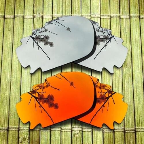 Polarized Replacement Lense For-Oakley Jawbone Vented Sunglasses Frame True Color Mirrored Coating - Chrome&Red Combine Options