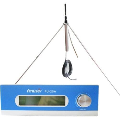 CZH FU-T251 0-25W power adjustable Professional FM stereo broadcast transmitter +1/4 GP antenna kit