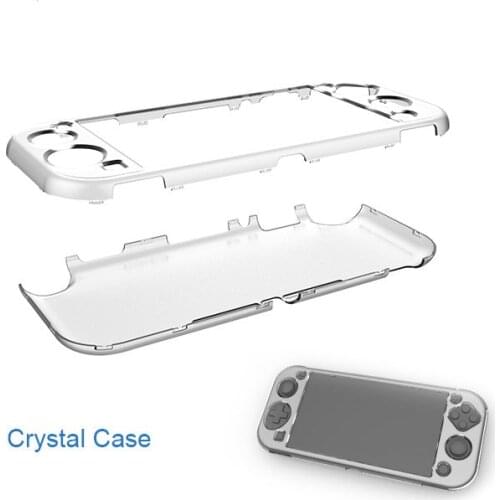3in1 Mini Switch Lite Transparent Case for switch lite Protecive PC Cover Tempered Glass Silicon Thumbstick Cove for Switch lite