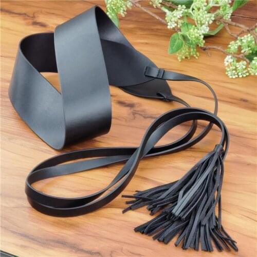 Leather Tasse Sheepskin Soft Belts For Women Corset Belt Wide Cummerbund Ceinture Femme Vintage Women Belt Riem Female WBT0080