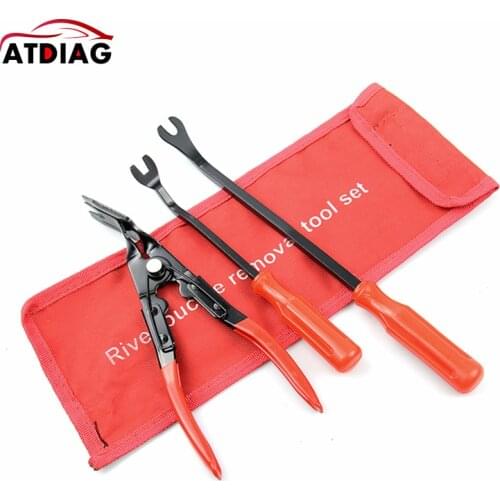 Remover Removal Puller Pry Tool Car Door Panel Trim Upholstery Retaining Tweezer Clip Plier Tool Hand Tool Set