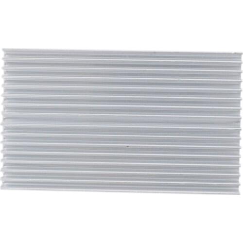 Silver Tone Aluminum Cooler Radiator Heat Sink Heatsink 100x60x10mm