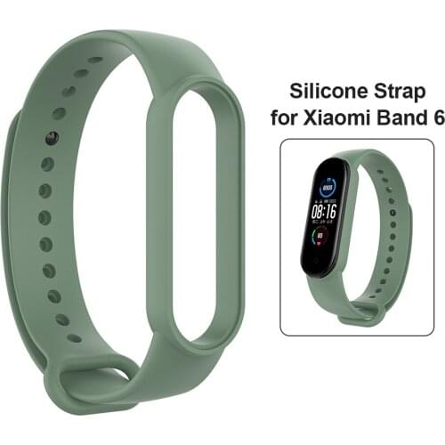 Silicone Smart Watch Strap Solid Color Replacement Wrist Band Universal for Mi Band 6/6 NFC/5/5 NFC Huami Amazfit Wristband