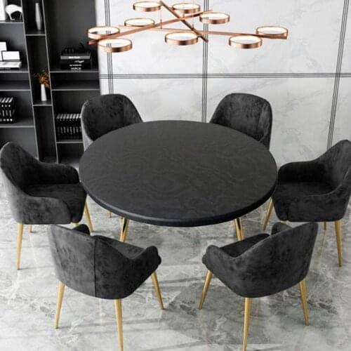 Tablecloth Elastic Solid Round Country Wedding Decoration Table Cover Waterproof Oil-proof Simple Centerpiece Decorative Hotel