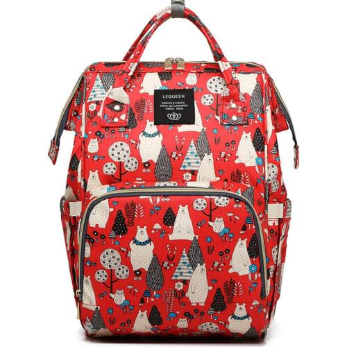 Fashion Mummy Maternity Nappy Bag Designer Nursing Bag for Baby Care Bear Large Capacity Baby Bag Travel Backpack