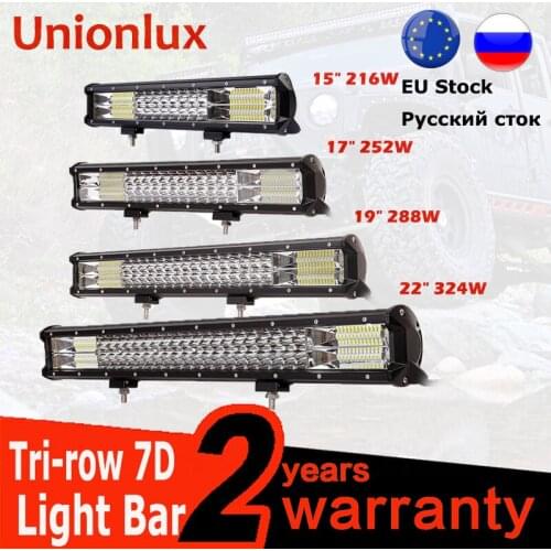 Triple row 14" 17" 20" 23'' LED Light Bar Offroad Spot Flood Combo Light Bar Wiring Harness for Auto Car Truck ATV 4WD 12v 24V
