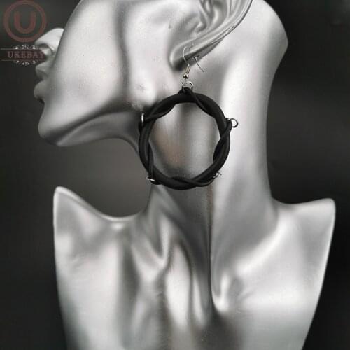 UKEBAY NEW Handmade Spiral Rubber Jewelry Round Drop Earrings For Women Luxury Bohemia Korean Earrings Statement Accessories