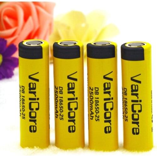 Varicore original 18650 HE4 3.6 V Battery 2500 mAh DB-18650-25 ;20A 35A High Leak 18650 he4 battery tools