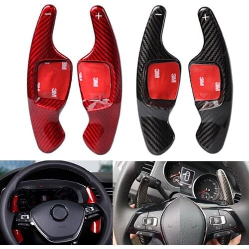 Carbon Fiber Paddle For Volkswagen VW Touareg CR 2019 2020 Steering Wheel Extension Gearbox Shift Paddle Shifter Car Accessories