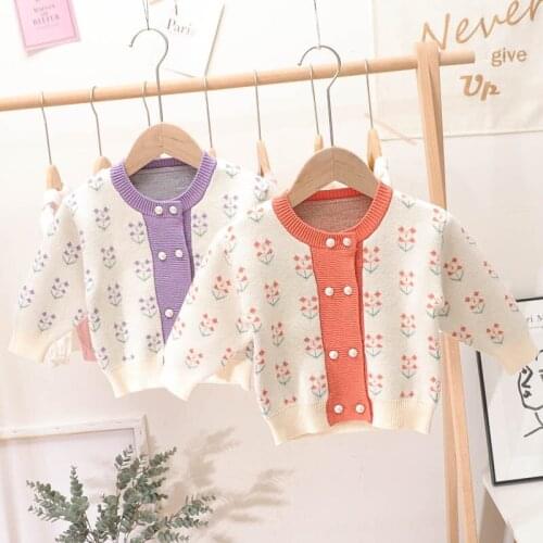 Girls' Knitted Cardigan Sweater Autumn Fall Girl Toddler Outfits Toddler Girl Sweater Toddler Fall Clothes 2021 Girls Sweater