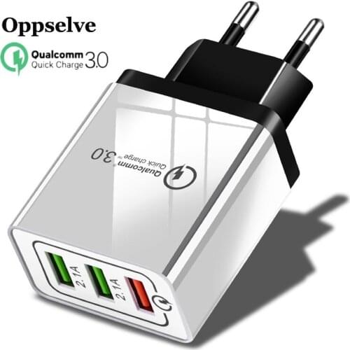 3 Port USB Charger Quick Charge 3.0 USB Travel Charger For iPhone Samsung S21 S20 Fast Charge QC3.0 QC 3.0 Phone Charger Adapter