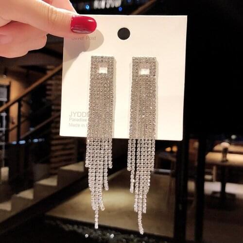 Women Sexy Drop Earrings Rock Zircon Crystal from Swarovskis Earring Party Fine Jewelry HipHop Brincos jewelry