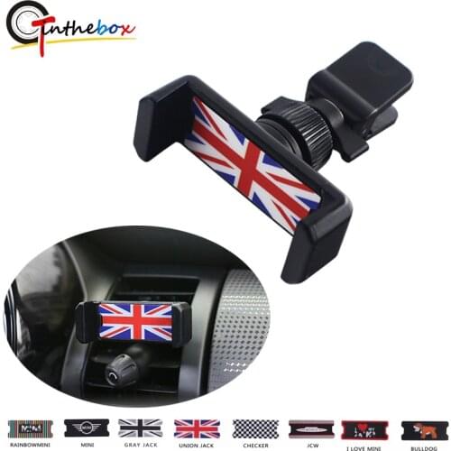 1)Car Air Vent Outlet Car mobile phone holder For MINI Countryman R55 R56 R60 R61 F54 F55 F56 One+S JCW Car Styling Accessories