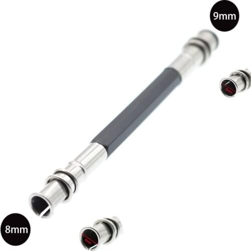 1pc Metal Stainless Steel Double Head Pencil Extender Pen Lengthened Pen Holder Sketch Pencil Extension Pole Children Stationery