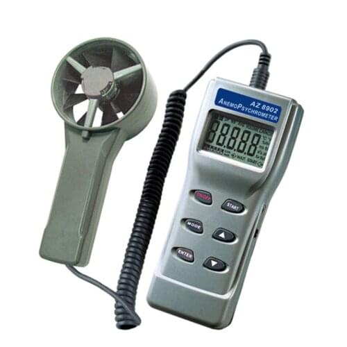 AZ 8902 Relative Humidity Anemometer Use For measuring Temp./Dew Point/RH%/Wet Bulb/Air Velocity/Air volume