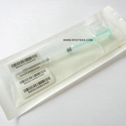 2.12*12mm Bioglass tag FDX-B dog chip Animal implant ISO RFID microchip injector vet syringe pet transponder