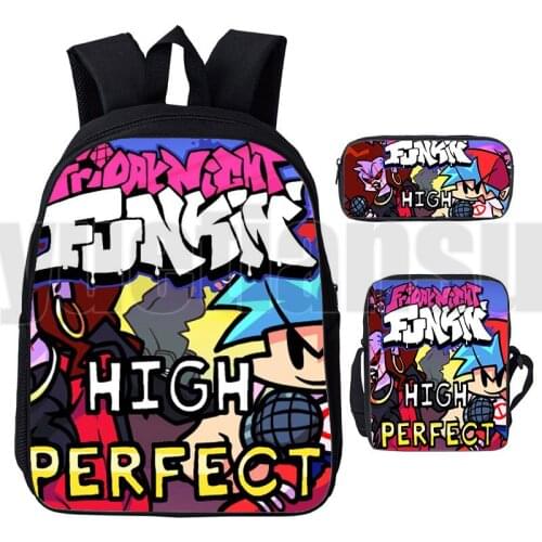 3D Friday Night Funkin Backpacks Kids Pencil case Boys Girls School Bag Shoulder Bag Women Travel Rucksack 3Pcs/Set Mochila
