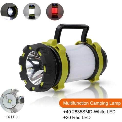 Mayitr Light Handheld Flashlight Camping Power Bank Phone Charger Tent Light LED Rechargeable Emergency Lantern Port Spotlight