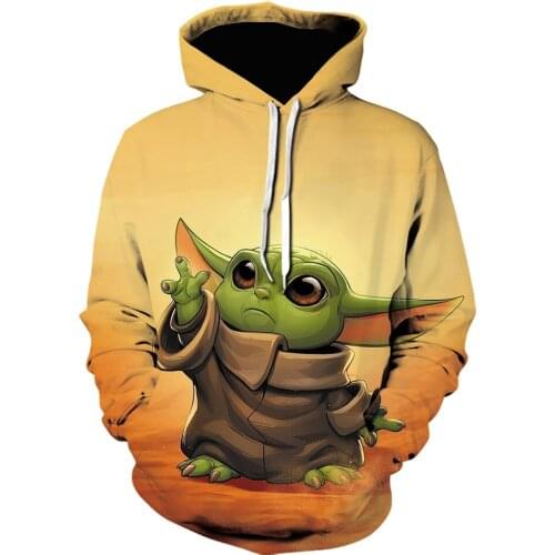 Star Wars Autumn Winter New Men Women Anime Hoodies 3d Cartoon Baby Yoda Print Childrens Hip Harajuku Sweatshirt Casual Pullover