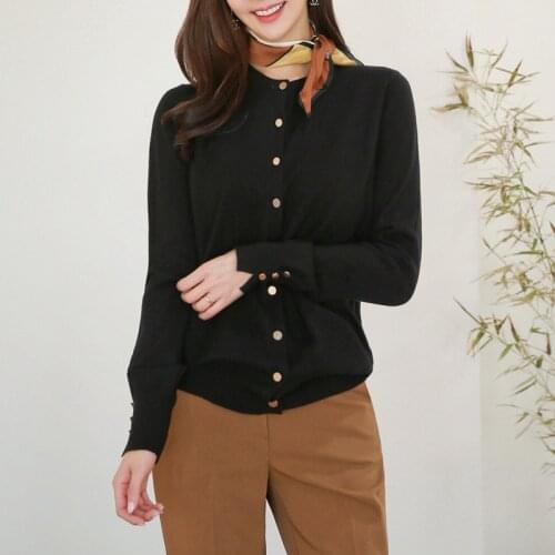 Korean temperament slimming knitwear 2021 new versatile lazy fashion knitwear cardigan female autumn long SR11097