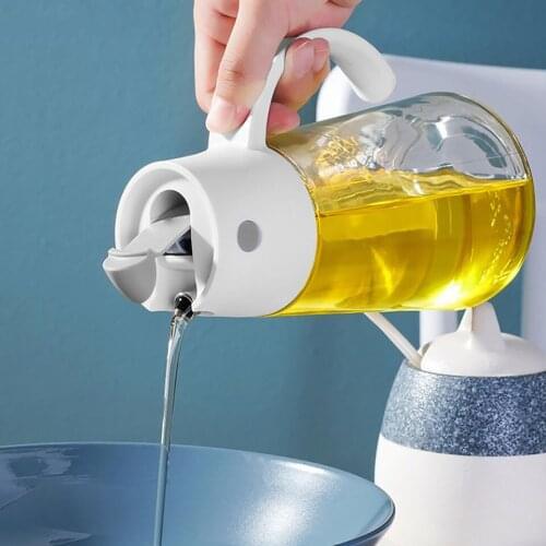 Oil Bottle Kitchen Automatic Opening And Closing Oil Can Leak-proof Soy Sauce Vinegar Oil Bottle Kitchen Seasoning Bottle