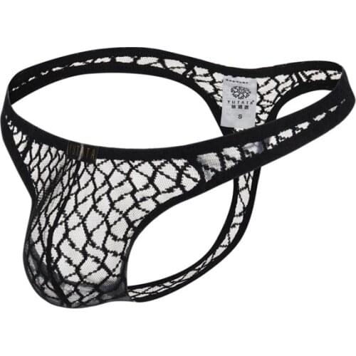 Men G-String Thongs Super Soft and Comfortable Underwear Mesh Sheer Transparent Low Rise Mens Thong Sexy Exotic Underwear