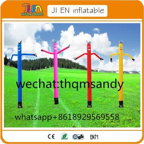 Free air shipping,5m+45cm air tube man,advertise outdoor one single leg dance dancing man,inflatable sky dancer air cartoon