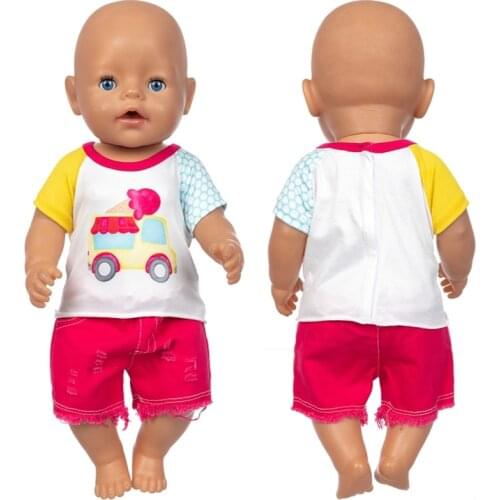 Baby New Born Fit 17 inch 43cm Doll Clothes Accessories Red Cowboy Suit For Baby Birthday Gift