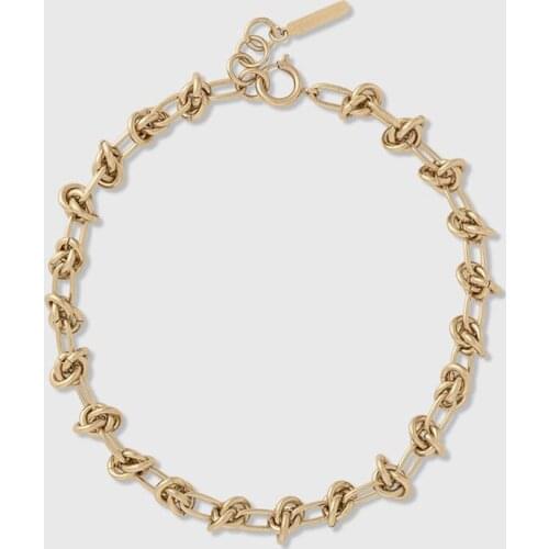 Autumn and winter new gold and silver color rope couple short necklace female choker clavicle chain