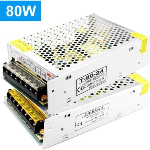 Switching Power Supply 24v 12v 80w AC 220v to DC 12 v 24 volt Smps LED Driver Source Power Supply 12 Volt 24 v for Led Strip