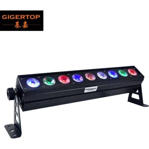 TIPTOP 9x18W Pixel Led Wall Washer Light 50cm Long Short Bar Beam Light RGBWA UV 6IN1 Color Indoor Type Matrix Led TP-WP0918