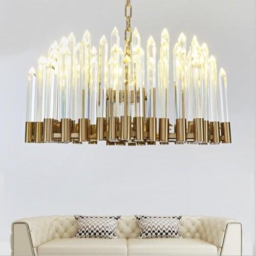 Postmodern light luxury chandelier simple creative bedroom living room crystal lamp personality Nordic atmosphere restaurant