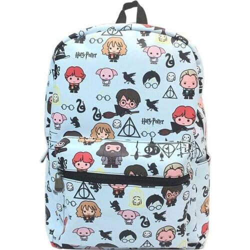 Movie&TV Harry Backpack PU Potter Wild Backpack Student Large-Capacity School Bag for Children Birthday Gift