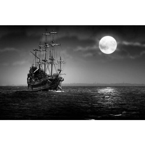 Pirate Ship Galleon Sea Art Film Print Silk Poster Home Wall Decor 24x36inch
