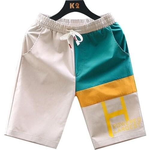 2021 Summer New Mens Shorts Stretch Casual Short Pant Boys Streetwear Patchwork Elastic Waist Sportswear 3 Pockets Size 4XL