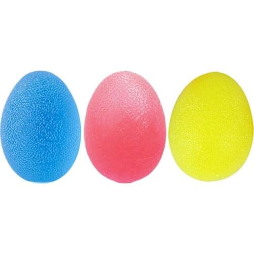 Silicone Egg Shape Grip Ball Hand Fitness Finger Stretch 3 Tighten Resistors Soft Medium Hard For Hand Training 1pcs