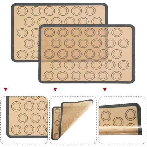 Silicone Macaron Baking Mat - for Bake Pans - Macaroon/Pastry/Cookie Making - Professional Grade Nonstick kitchen cooking tool