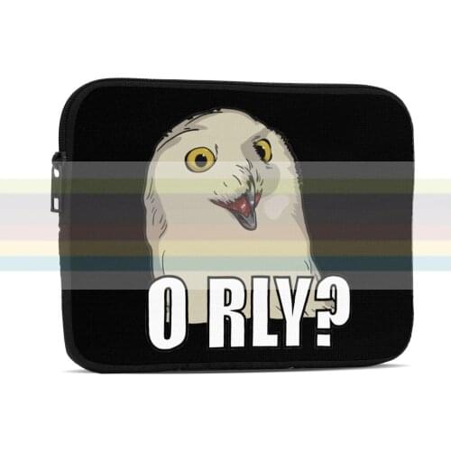 ORLY Snowy Owl Slogan. Universal for children and adults. Tablet bag. Tablet liner bag. Ipad bag. Waterproof