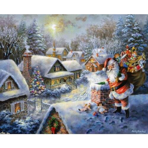 Snowing style Embroidery Counted Cross Stitch Kits Needlework - Crafts 14 ct DMC Color DIY Arts Handmade A11548