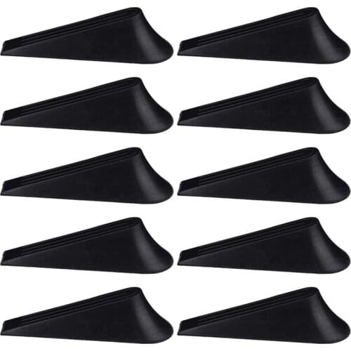 Door Stopper Rubber Door Stops Flexible Door Holder Anti-Slip Door Stop Wedge Quiet Door Stop Black 12 Pieces Retail