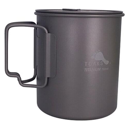 TOAKS Outdoor Hiking Camping Picnic Titanium Pot Mug Bowl 3 in1 Lightweight Camping Equipment 500ml 650ml 750ml 1100ml