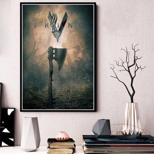 Vikings Classic Tv Series Show Canvas Painting Posters And Prints Wall Pictures For Living Room Vintage Decorative Home Decor